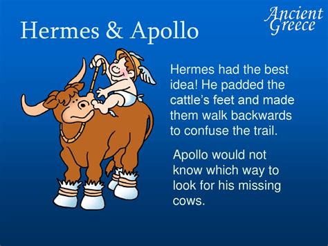 hermes gets idea to steal apollos cattle|hermes and apollo cow myth.